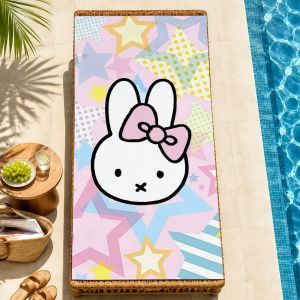 Miffy | M-Miffy Hoạt Hình Thỏ Kawaii Nghệ Thuật Cổ Điển Khăn Đi Biển Polyester Mềm Mại Bể Bơi Tắm Phòng Tập Gym Spa Trang Trí Nhà Quà Tặng - Chủ Đề Ngày Lễ