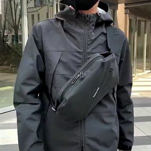 Men Waist Bag Phone Bag Crossbody Bag Waterproof Sling Bag Exercise Waist Chest Pouch Bag Men Messenger Shoulder Beg Bag 男士腰包/胸包/手机包