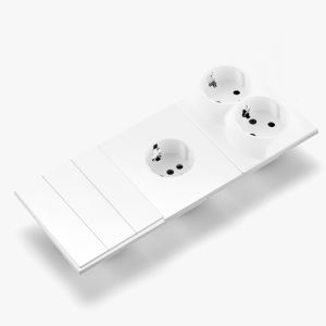 Skin Sensation Embedded Skin Feel Paint Power Sockets Rocker Switch Integrated Panel Wall Socket Button Light Switch Embedded