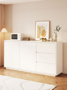 PAMEDI | Practical Wooden White Multi-function Buffet Cabinet
