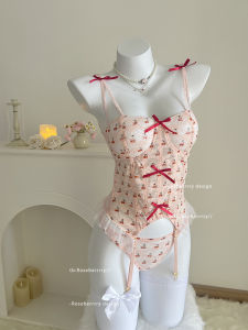 Roseberrrry Pure Desire ลูกไม้ บอดี้สูท ชุด ผู้หญิง เอวกลาง  นุ่ม แหวนเหล็ก ไหล่คู่คงที่ สายคล้อง ชุดชั้นใน