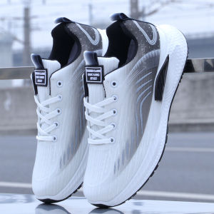 Mens Shoes Spring and Summer New Korean Style Fashion Shoes Carbon Plate Mesh Breathable Casual Running Shoes Mens Sneakers Student Shoes