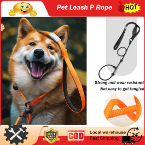 สลิปตะกั่วสำหรับสายจูงสุนัขที่มีด้ามจับที่สบายปลอกคอปรับได้เชือกฝึกซ้อมไนลอนแบบบางแข็งแรงป้องกันการสำลักที่แข็งแกร่งสำหรับสุนัขกลางแจ้งเล็กกลางใหญ่สุนัข