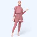 Damla Sport Muslimah Swimwear Dusty Pink - Baju Renang Wanita Hijab Syari Remaja. 