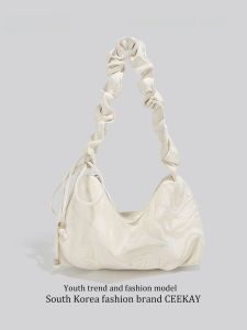 Ceekay Original Underarm Bag Single Shoulder Commuter Tote Large Capacity Womens Bag French Style Folded Design Casual Leisure