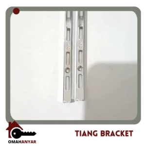 Tiang Braket Kaca Kayu Rak Display Wallshelf Bracket