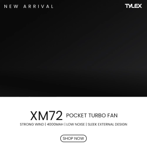 TYLEX XM72 I POCKET TURBO FAN I 4000mAh BATTERY I 5V