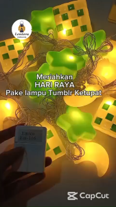 Lampu Seri Ketupat Juntai Bintang Bulan Ketupat