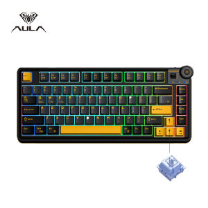 AULA | Bàn Phím Cơ Ba Chế Độ AULA AU75 81 Phím Có Đèn Nền RGB Có Thể Thay Thế Nóng Nắp Phím PBT Kết Nối Không dây/BT/USB Cho Máy Tính Để Bàn Chơi Game Thể Thao Điện Tử