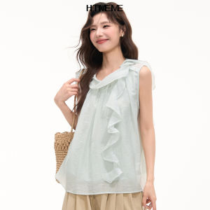 HTMEME | Gentle Feminine Sweet Bow Sleeveless Shirt Transparent