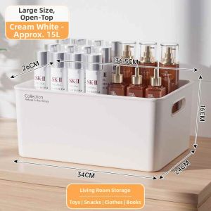 Large Capacity Plastic Storage Box Household Toy Miscellaneous Storage Basket Desktop Snack Storage Box Organizer Box