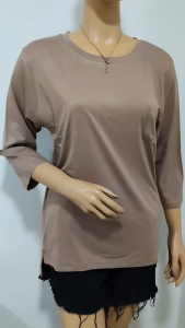 Kaos Wanita 7/8 Big Size | Kaos Oversize Lengan 7/8 | Kaos Lengan Panjang | Kaos Wanita Lengan 7/8