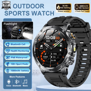 New Military Grade 1000mAh Battery Smartwatch GPS 3ATM Waterproof NFC Voice Bluetooth Call Men 1.7-inch AMOLED Sport Smart Watch