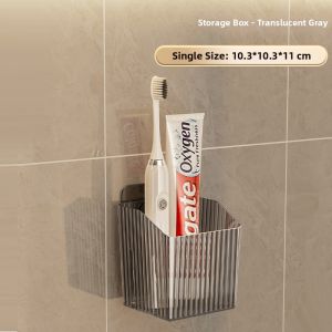 QIOEROUL | Transparent Wall-Mounted Bathroom Organizer Shelf