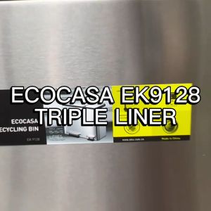 EKO Ecocasa Triple Liner Recycling Bin 30L/15L | Soft Closing | Durable Stainless Steel | Multipurpose Waste Bin
