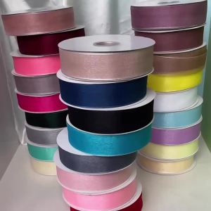 10 Meters Double Face Yarn Satin Ribbon DIY Silk Rose Wedding Decoration Gift Wrapping Clothing Fabric Headwear Handmade Crafts