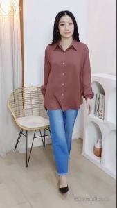 KS-23 Kemeja Atasan Wanita Rayon Twill LD130 LD120 LD110 LD104 Allsize Blouse Baju Wanita