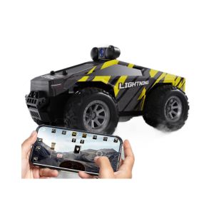 Mobil Remote Control 2.4ก. พร้อมกล้อง FPV ควบคุมแอป1:28ความเร็วสูง RC ดริฟท์รถกระบะปีนออฟโรดของเล่นเทคโนโลยีขั้นสูงสีดำ