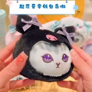 Kawaii Mofusand Cat Sanrio Coin Purse Keychain Key Pouch Wallet Holder Purse Kitty Cinnamoroll Kuromi Melody Pochacco