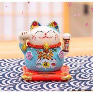 Mèo Thần Tài vẫy Tay Năng Lượng Mặt Trời Chiêu Tài Lộc kinh doanh phát Tài Ngoắc Khách