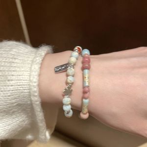 Elegant Womens Beaded Bracelet Multi-layered Durable Agate Fashionable Minimalist Design Sweet Style Jewelry Accessory