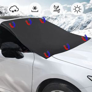 Cover Kaca Depan Mobil Magnetic Sunshade Windscreen Protector - GE212 - Black