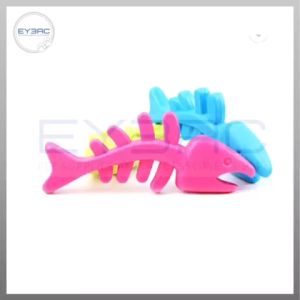 Rubber Chewing Toy Fish Bone Design for Pet - Durable Material for Dogs and Cats