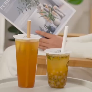Individually Packed Disposable Straws for Milk Tea 100pcs/ Pack In Black Transparent Colors Drinks