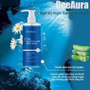 Sữa Tắm Oce Aura Salicylic Acid - Tẩy Tế Bào Chết Nhẹ Nhàng Hàng Ngày Kiểm Soát Dầu Làm Mới Bôi Trơn Thoải Mái Cho Làn Da Sạch Sáng 1500ml