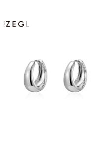 zengliu | Refined Petite Luxurious Simple Silver Ear Hoop Rings