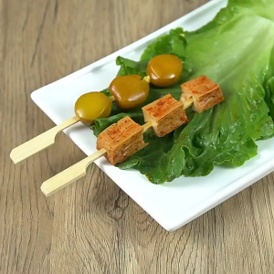 200pcs 9cm 15cm Disposable Teppo Bamboo Skewers Grill Stick BBQ Burger Wooden Skewer Kebab Stick