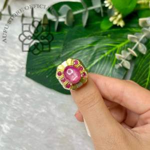 🔥แหวนทับทิมกิมบ่เซี่ยง พลอยแท้อัญมณีเครื่องประดับคัดเกรด งานฝีมือ มีใบรับประกันดูแล