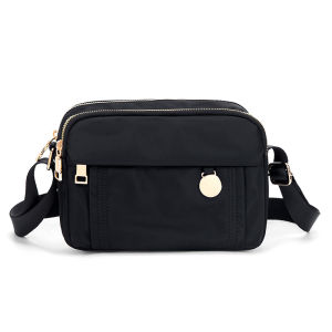 Leacat Lightweight waterproof nylon cloth bag for leisure travel and commuting trendy and versatile crossbody bag simple women shoulder bag