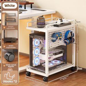 Adjustable Mobile Computer Tower Stand