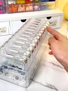 【1 Large box + 10 Small Boxes 】Bracelet Box Transparent Box Rectangle Necklace Earring Ring Jewelry Fake Nails Portable Packaging Bangle Storage Box