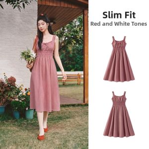 Semir | Summer Wooden Ear Edge U-neck Waist Shaping Dress