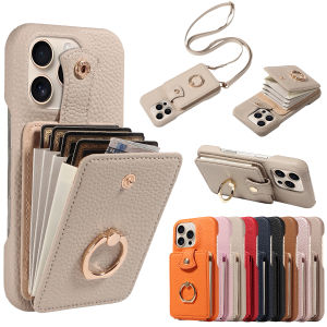 For Samsung GalaxyA24 A25 A05 A05S A35 A15 A16 A23 A26 A36 A56 A06 A51 PU Leather Phone Case with Ring Card Slots Anti-Fall Case