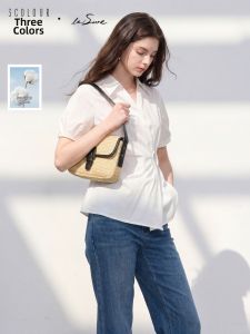 3COLOUR·S | Summer Elegant Peter Pan Collar Bell Sleeve White Blouse