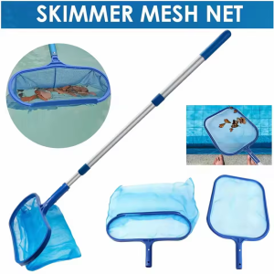 2pcs Heavy-Duty Pool Skimmer Net with Reinforced ABS Frame & Aluminum PoleOutdoor Cleaning Accessories