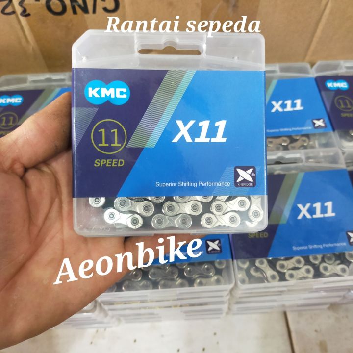 rantai sepeda Kmc 11 speed X11 Silver 118L Original KMC chain