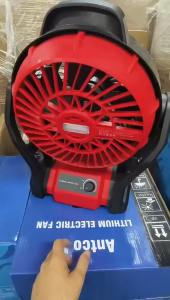 12 Inch Cordless Battery Fan 120° Adjustment Cordless Portable Camping Fan With Led Light Rechargeable