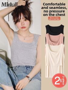 MIDULI | Pregnant Sleeveless Stomach Covering Breastfeeding Friendly T-Shirt