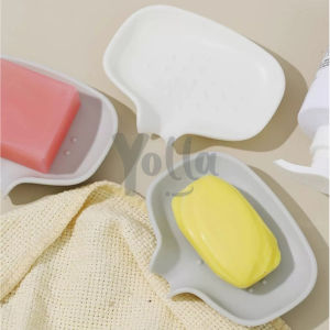 Japanese Silicone Soap Box Creative Perforation-Free Drainage Soap Holder