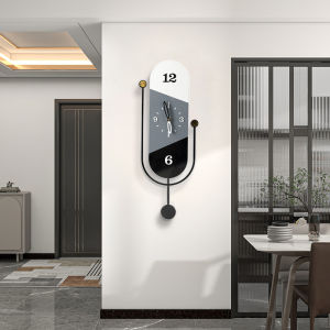 Modern Simple Black White Grey Wall Clock Living Room Restaurant Home Decor Luxury Creative Hanging Clock Acrylic Material