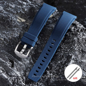 FKM Rubber Watch Strap 20mm 21mm 22mm for Seiko for Rolex Bracelet Curved End Wrist Band Quick Release Universal Smartwatch Band
