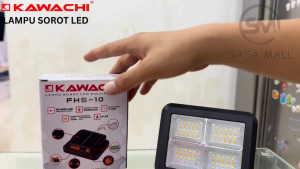 Solar Panel Lamp Kawachi FHS-10 80 SMD LED Lampu Sorot LED Multifungsi Flood light Senter Lentera Camping Berburu Powerbank Waterproof 5000mAh Tahan 7 Jam Tenaga Surya Matahari Eco Garansi