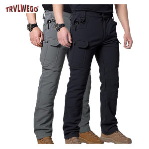 Mens Winter Tactical Pants Multi Pocket Workwear Outdoor Combat Trousers Cargo Travel Sports Pants Hiking Camping Leisure