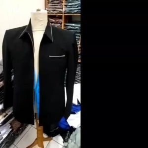 Jasket Hitam Pekat Bahan Jetblack Jas Jaket Pria Wanita By Jasco Tasik / Jasket Seragam Guru Santri