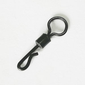30pcs Matte Black Carp Fishing Helicopter Rigs Fishing Quick Change Big Eye Swivel for Feeder Q-Shaped Fishing Accessories