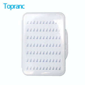 Topranc S/M/L Fly Fishing Hook Storage Box Triangle Slot Hook Insert Board Clear Plastic Tackle Hook Organizer Case